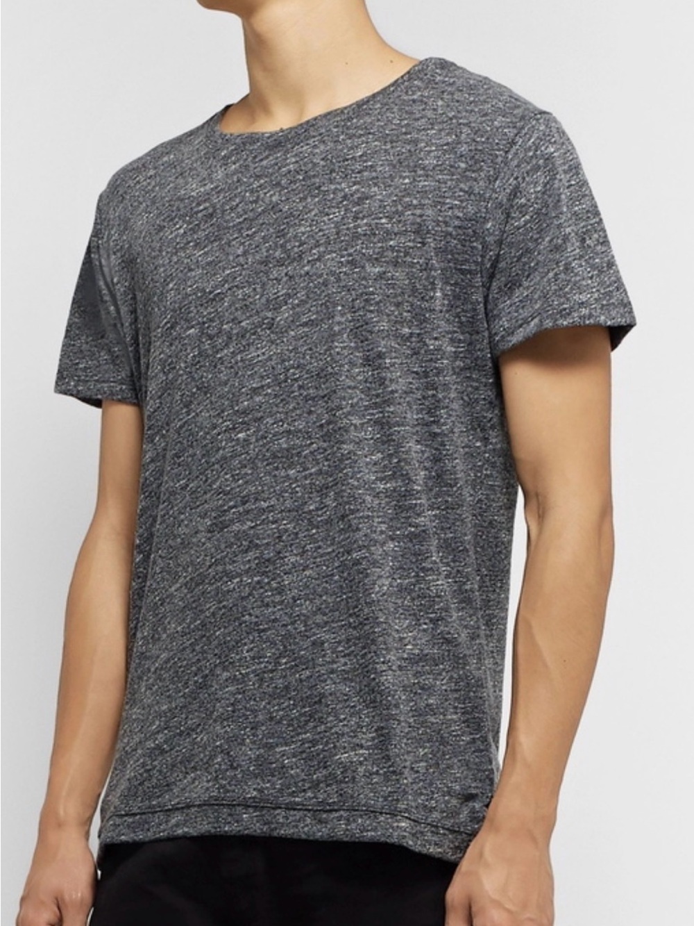 John Elliott “Mercer”Heather Charcoal Short Sleeve Crewneck Tee